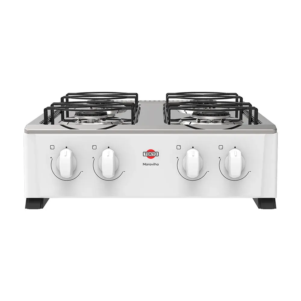 COCINA A GAS COCINA A GAS TOKYO MARAVILHA 4H BLANCO MESADA INOX - Imagen 1