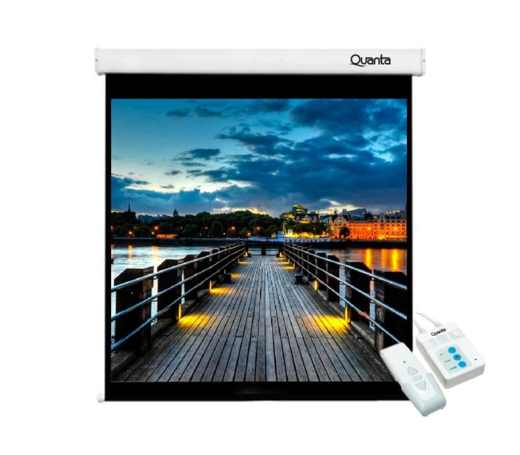 3a0f99c16460451baddfc3f23b83551e (1) PANTALLA DE PROYECCION ELECTRICA QUANTA QTTLE 100 100 - Imagen 1