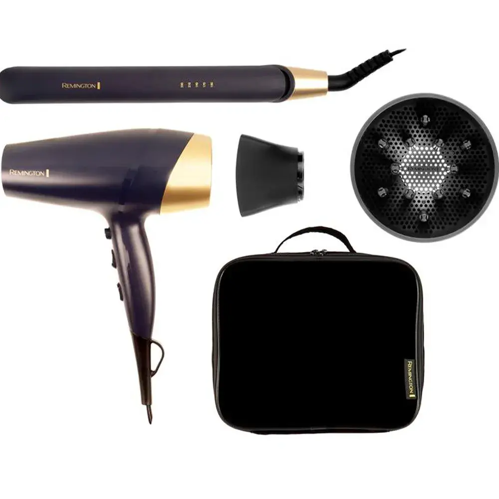 S5805GP-220R (1) COMBO SECADOR + PLANCHITA CON ESTUCHE REMINGTON SAPPHIRE LUXE - Imagen 1