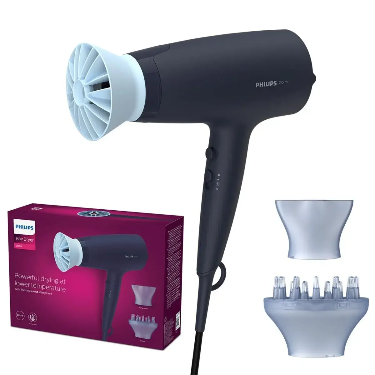 secador-de-pelo-philips-serie-3000-2100w-bhd360-20-secador-de-pelo-philips-serie-3000-2100w-bhd360-20 (1) SECADOR SE CABELLO PHILIPS - Imagen 1