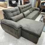 SOFA YERUTI 2+CHES DER.VELUTEX 70GRIS CONFORT - Imagen 2