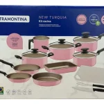 JUEGO DE OLLAS 12PZAS. NEW TURQUIA ROSA