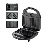 SANDWICHERA GRILL Y WAFLERA NAPPO NEG-195 3EN 1