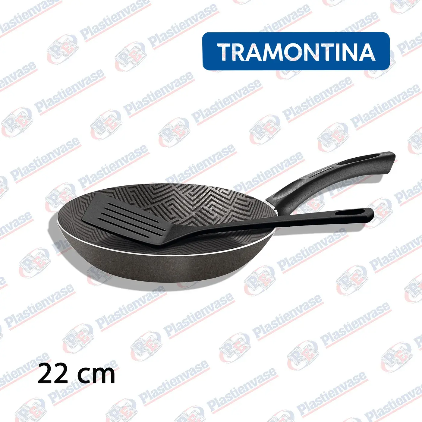 sarten-paris-con-espatula-22-cm.298057 SARTEN CON ESPATULA 22CM PARIS T NEGRA X UN - Imagen 1