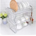 Porta Plato de metal x3 inox