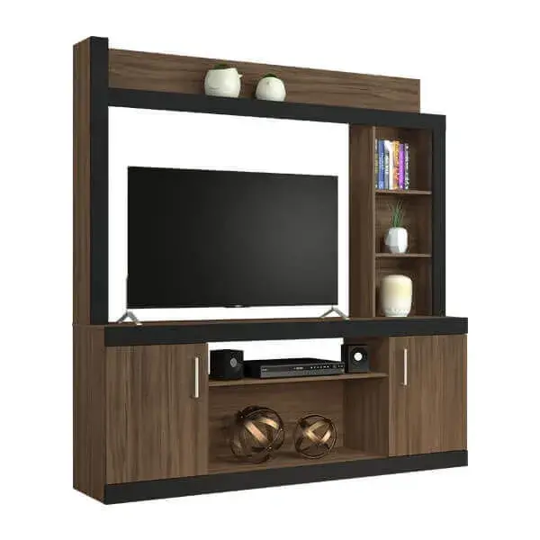 ESTANTE NT ESTANTE ABBA NT1050 NOTAVEL NOGAL TREND|NEGRO - Imagen 1