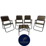 JUEGO DE SILLON PLEGABLE DE RATAN