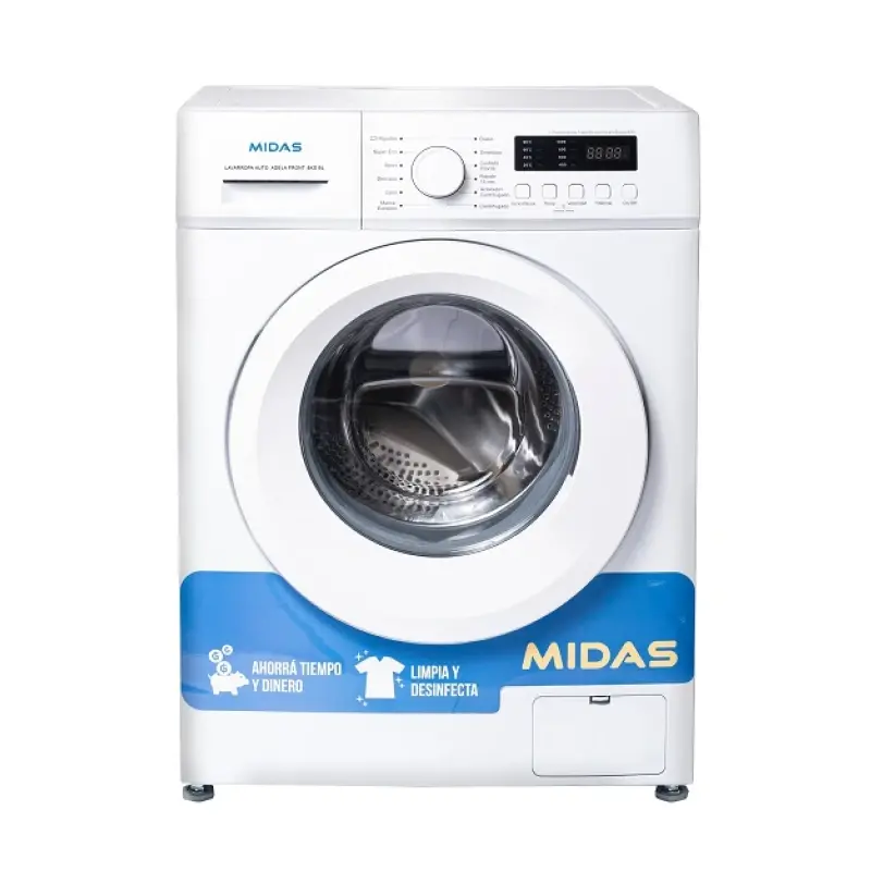 lava midas 8kg Lavarropa Frontal MIDAS 8 kg Blanco - Imagen 1