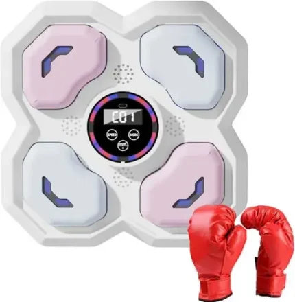 MAQUINA DE BOXEO PARA PARED NIÑOS BLANCO/ROSA
