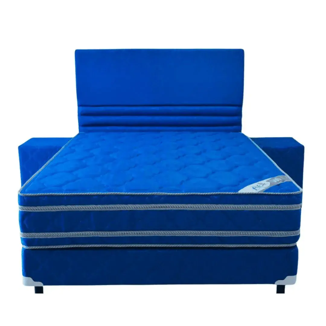 FLEX DUO AZUL JUEGO COMPLETO DE 160X200 FLEX DUO AZUL/BORDO/NEGRO - Imagen 1