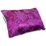 ALMOHADA 65X45 MATELASSE JACARD BEIGE/AZUL/BORDO - Imagen 3