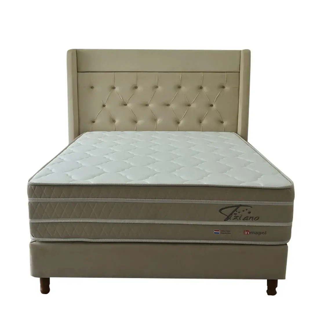 tizziano-8.jpg SOMMIER TIZZIANO BEIGE/NEGRO 180X200 CM - Imagen 1