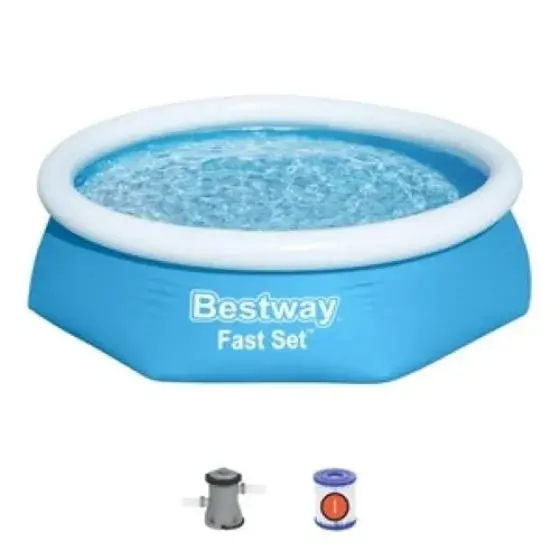 PISCINA Piscina c/ borde infl. 244x61cm 1.880Lts c/ depurador. Bestway - Imagen 1