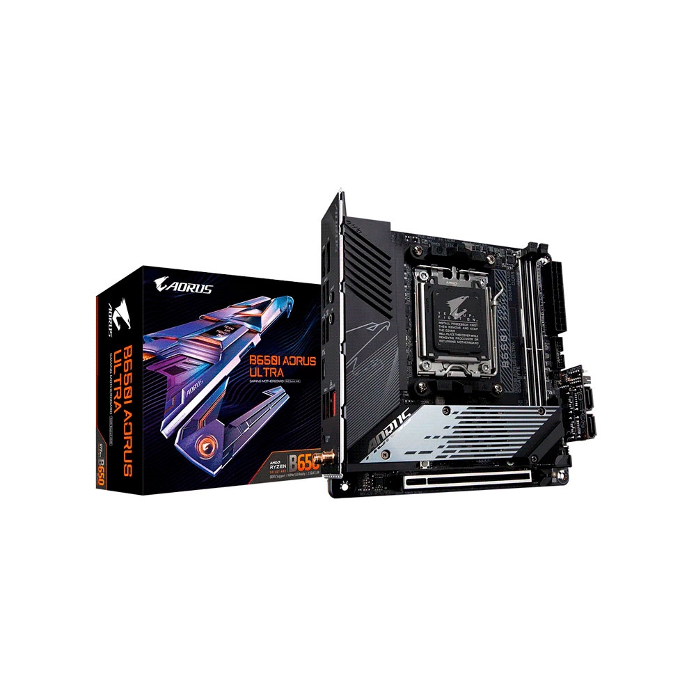 fastrax_100427_693072f4b73c9.jpg PLACA MADRE GIGABYTE AM5 B650I AORUS ULTRA DDR5 S/R/HDMI/DP/2M2/WIFI/USB/M-ITX - Imagen 1