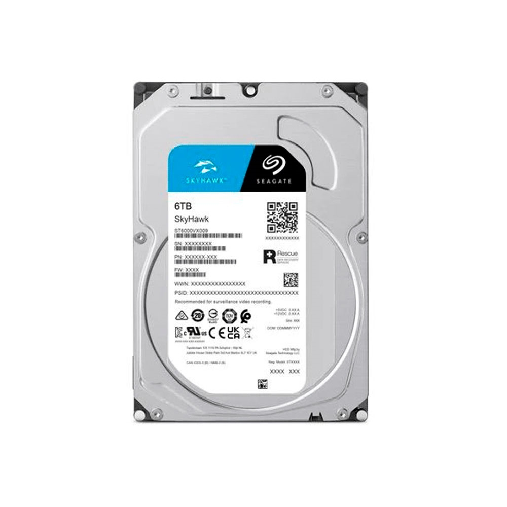 fastrax_101004_69307372600ba.jpg DISCO DURO SATA3 6TB SEAGATE SKYHAWK 5400 256MB ST6000VX009 SURVEILLANCE (GARANTIA BR) - Imagen 1