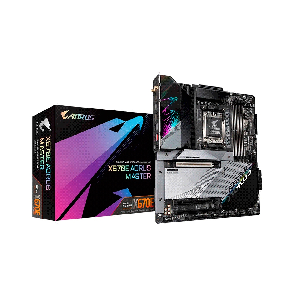 fastrax_101806_693074971cf8b.jpg PLACA MADRE GIBABYTE AM5 X670E AORUS MASTER DDR5 GIGABYTE S/R/HDMI/DP/4M2/USB/WIFI/E-ATX - Imagen 1