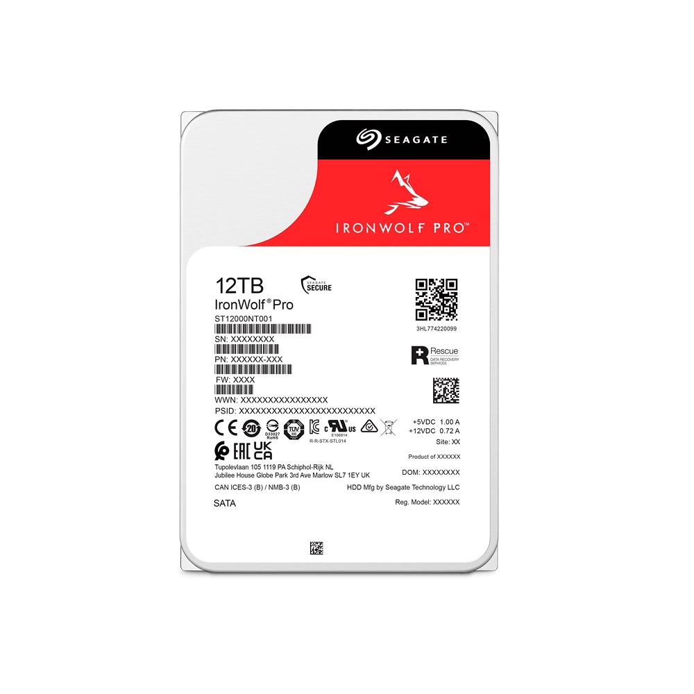 fastrax_103589_69307678f3028.jpg DISCO DURO SATA3 12TB SEAGATE IRONWOLF PRO NAS 7200 256MB ST12000NT001 - Imagen 1