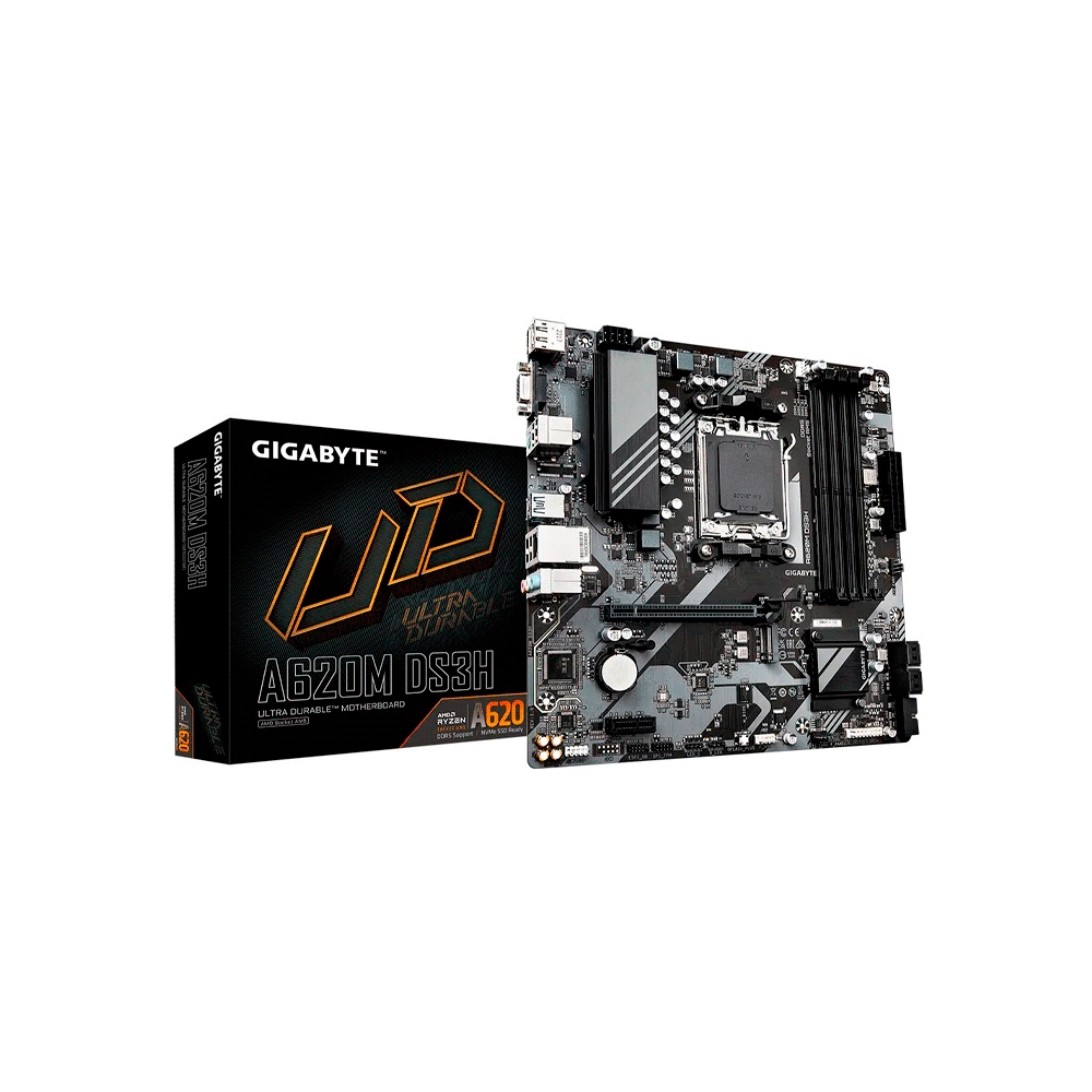 fastrax_105958_693079ca3f2fd.jpg PLACA MADRE GIGABYTE AM5 A620M DS3H DDR5 V/S/R/HDMI/M2/USB3.2/MATX - Imagen 1