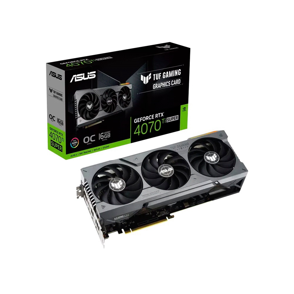 fastrax_106313_69307a44d7b67.jpg PLACA DE VIDEO ASUS RTX4070TI SUPER GAMING OC 16GB GDD6X TUF-RTX4070TIS-O16G-GAMING - Imagen 1