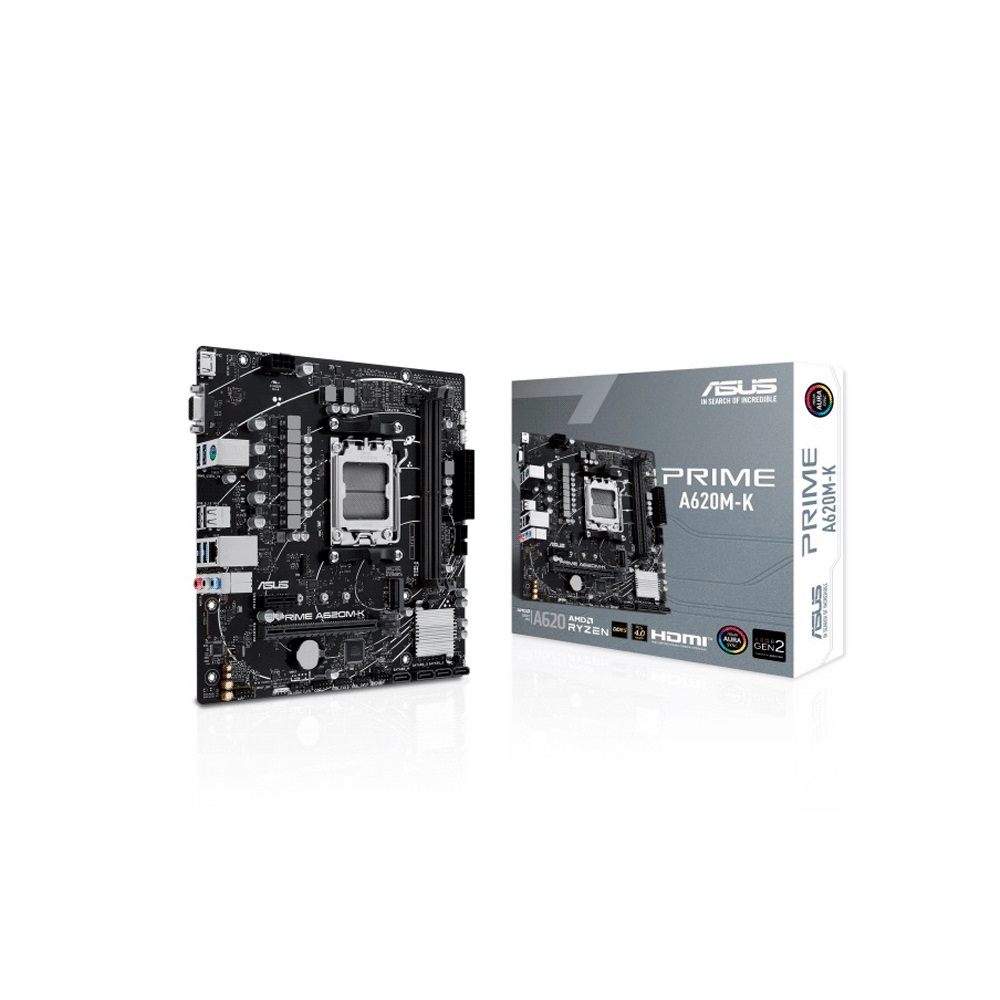 fastrax_106368_69307a75beccd.jpg PLACA MADRE ASUS AM5 A620M-K DDR5 PRIME V/S/R/HDMI/M2/USB3.2/MATX - Imagen 1