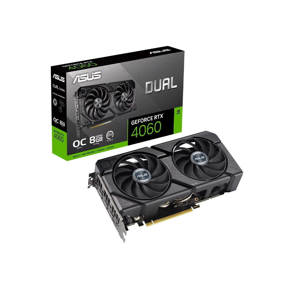 fastrax_106429_69307ab19e36b.jpg PLACA DE VIDEO ASUS RTX4060 DUAL OC 8GB EVO GDDR6 DUAL-RTX4060-O8G-EVO - Imagen 1