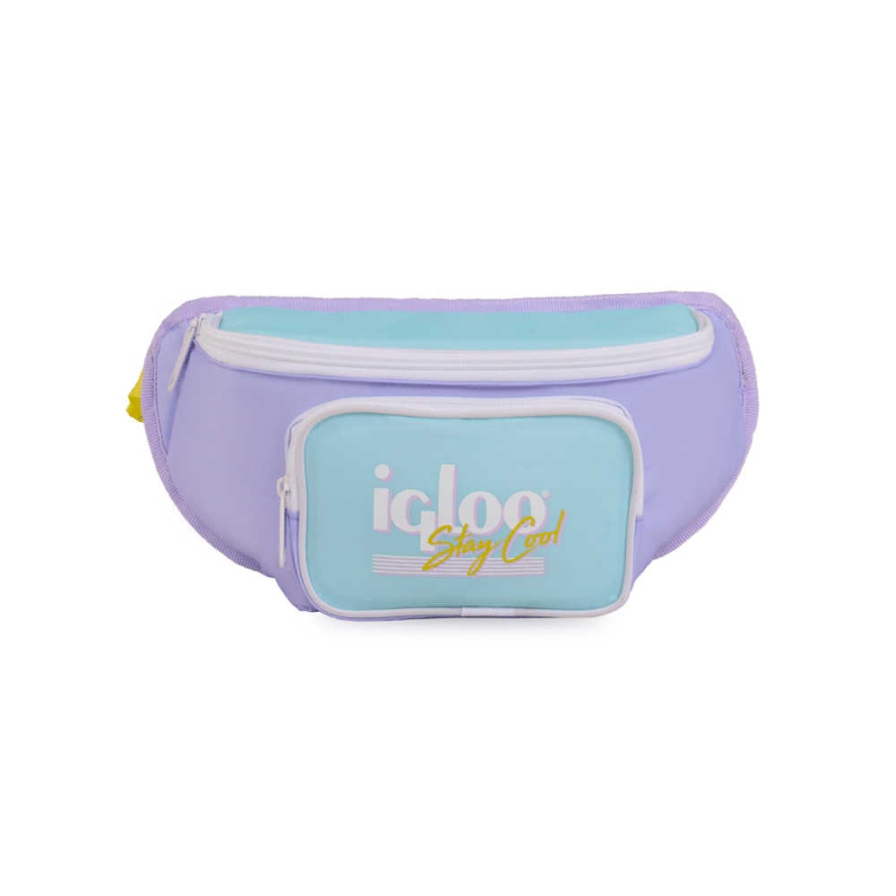 fastrax_108188_69307e0a777fd.jpg BOLSA TERMICA IGLOO 3 LATAS FUNNY PACK RETRO LILA 63078 - Imagen 1