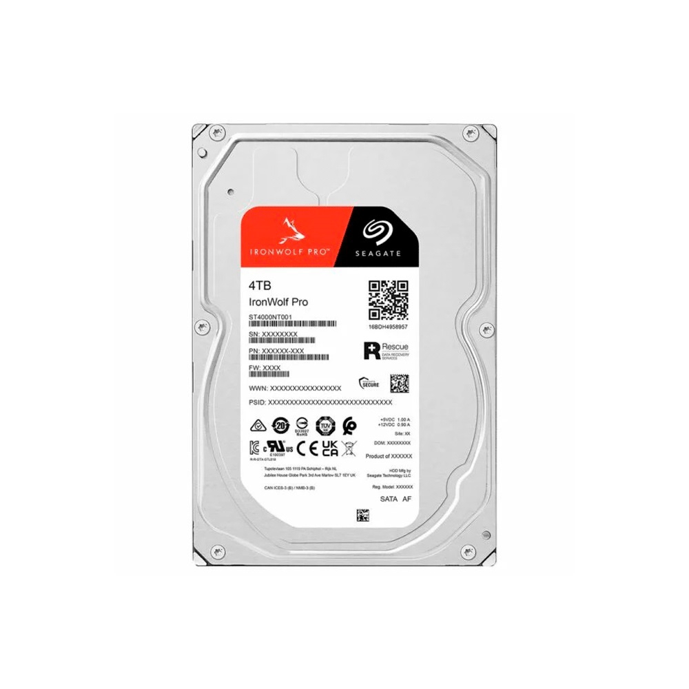 fastrax_108454_69307e973a826.jpg DISCO DURO SATA3 4TB SEAGATE IRONWOLF PRO NAS 7200 256MB ST4000NT001 (GARANTIA BR) - Imagen 1