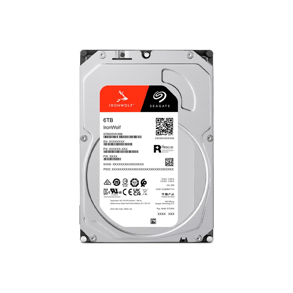 fastrax_108546_69307ebb22f54.jpg DISCO DURO SATA3 6TB SEAGATE IRONWOLF NAS 5400 256MB ST6000VN006 - Imagen 1