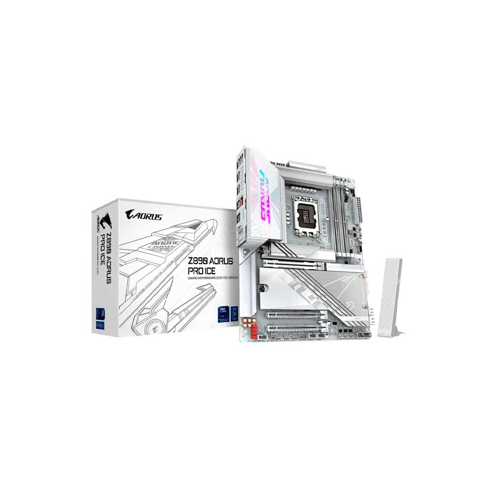 fastrax_115483_69308b3d745df.jpg PLACA MADRE GIGABYTE 1851 AORUS PRO ICE DDR5 S/R/5M2/WIFI/USB3.2/ATX - Imagen 1
