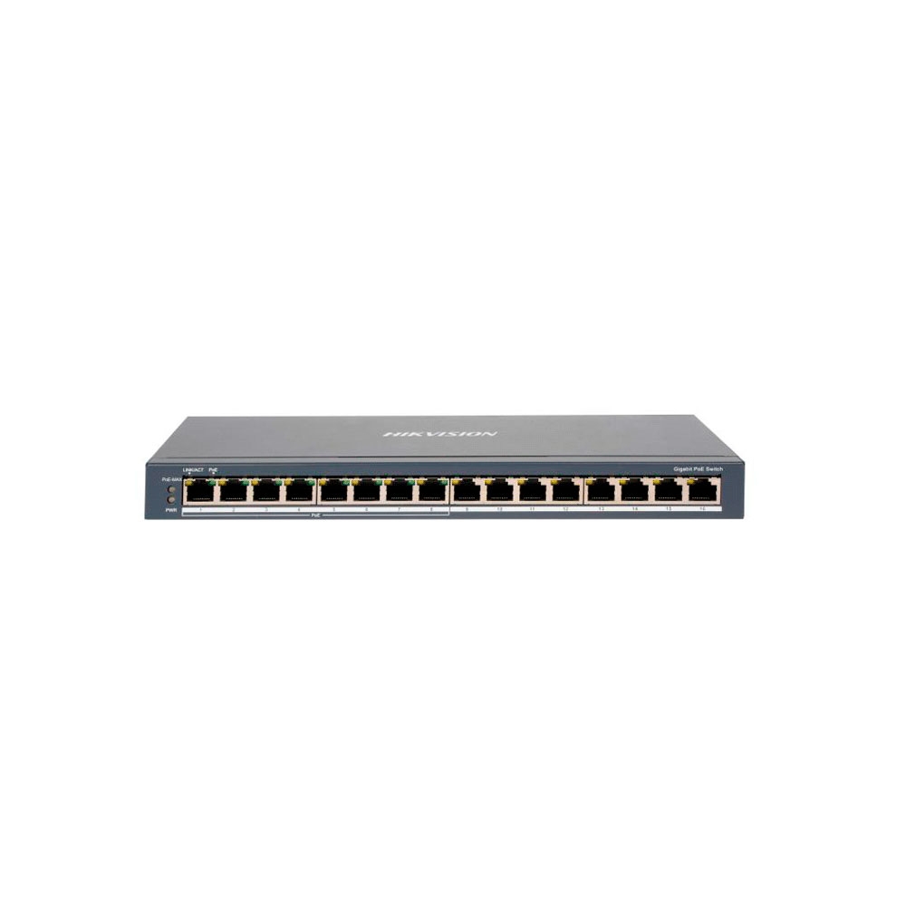 fastrax_116046_69308c2a2f5dc.jpg SWITCH HIKVISION DS-3E0516P-O 16P 8POE GBPS/8LAN GBPS METAL PARED/ESCRITORIO - Imagen 1