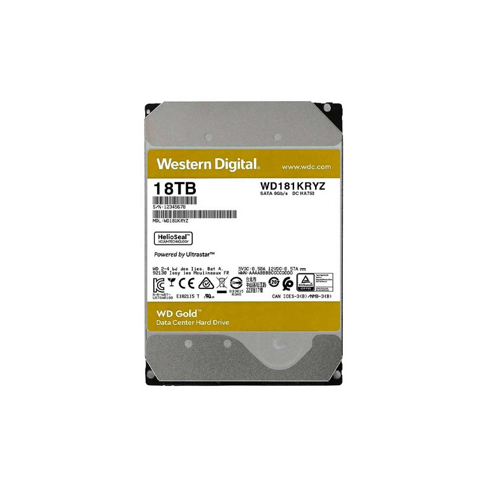 fastrax_119078_693090f9bdff3.jpg DISCO DURO 18TB WESTERN DIGITAL GOLD ENTERPRISE 7200 512MB WD181KRYZ (GARANTIA BR) - Imagen 1