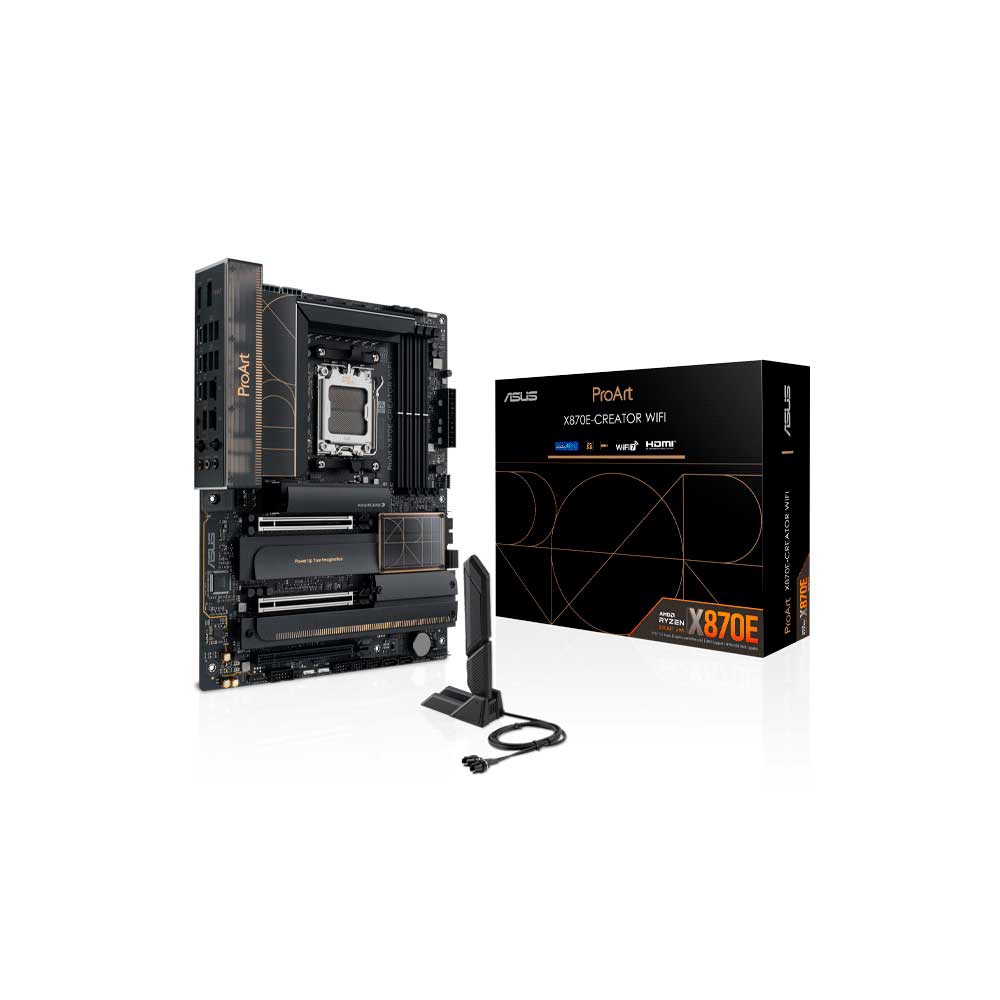fastrax_119641_693092350c603.jpg PLACA MADRE ASUS AM5 X870E-CREATOR WIFI PROART DDR5 S/2R/HDMI/DP/4M2/USB4/ATX - Imagen 1