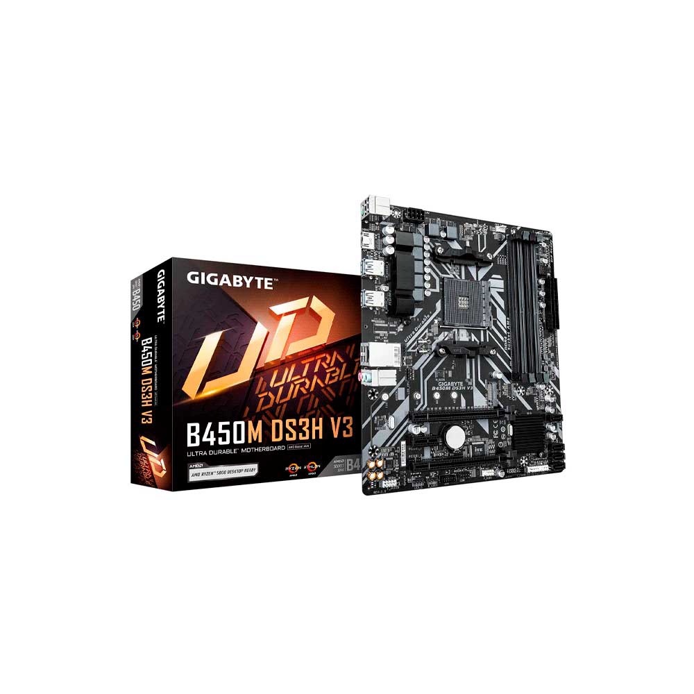 fastrax_119740_6930928a4feb8.jpg PLACA MADRE GIGABYTE AM4 B450M DS3H V3 S/R/HDMI/M2/USB3.2/DDR4/MATX - Imagen 1
