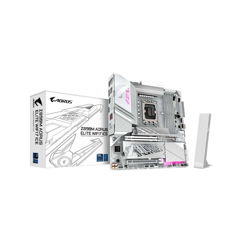 fastrax_119801_693092b6c8f3b.jpg PLACA MADRE GIGABYTE 1851 Z890M AORUS ELITE WIFI7 ICE DDR5 S/R/DP/3M2/USB4/MATX - Imagen 1