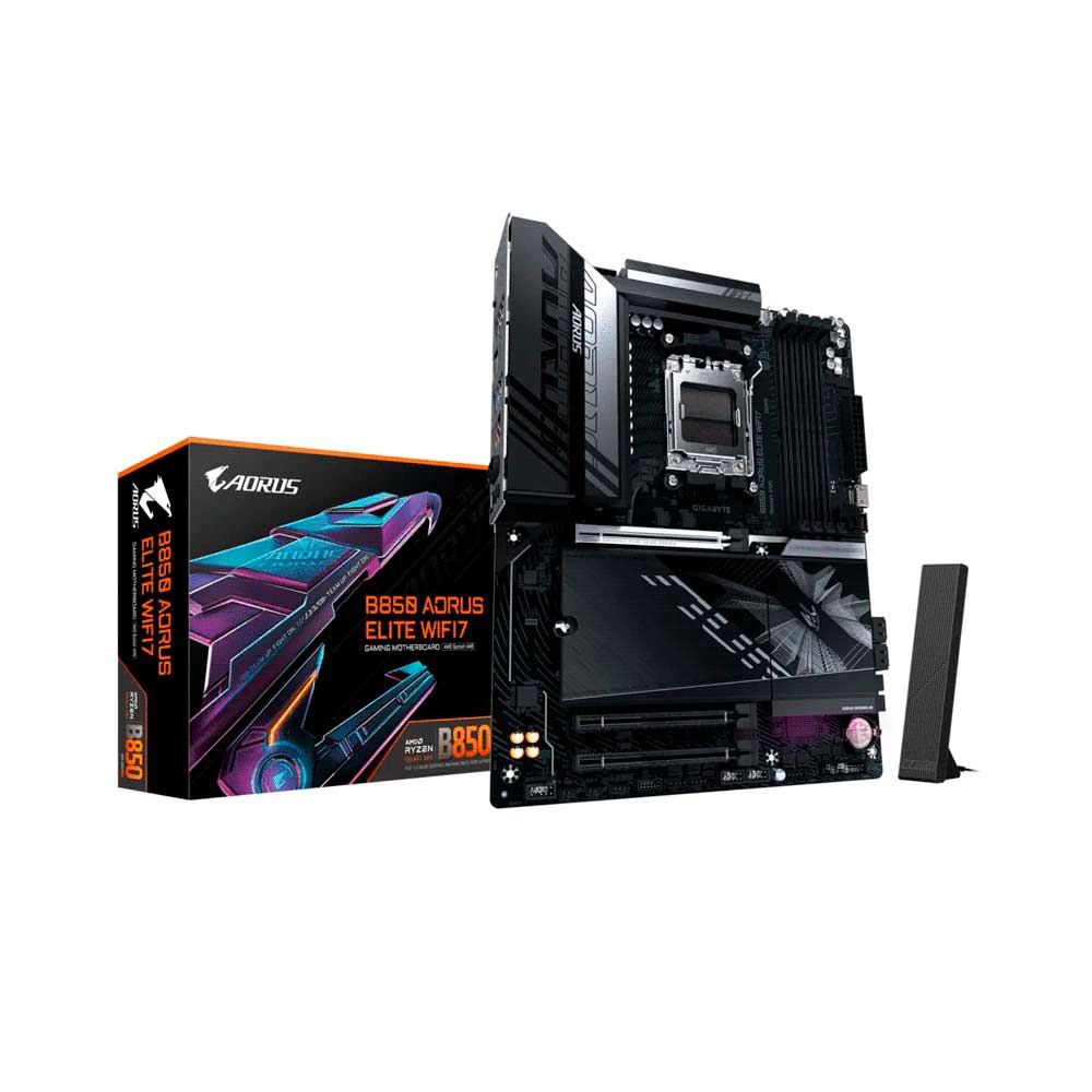 fastrax_119832_693092ceb4a67.jpg PLACA MADRE GIGABYTE AM5 B850 AORUS ELITE WIFI7 DDR5 S/R/DP/3M2/USB3.2/ATX - Imagen 1
