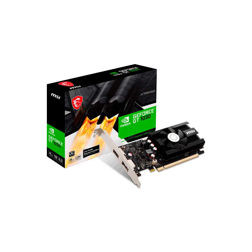 fastrax_121347_6930953f9bb09.jpg PLACA DE VIDEO MSI GT1030 4GD4 LP OC 4G DDR4 912-V812-001 - Imagen 1