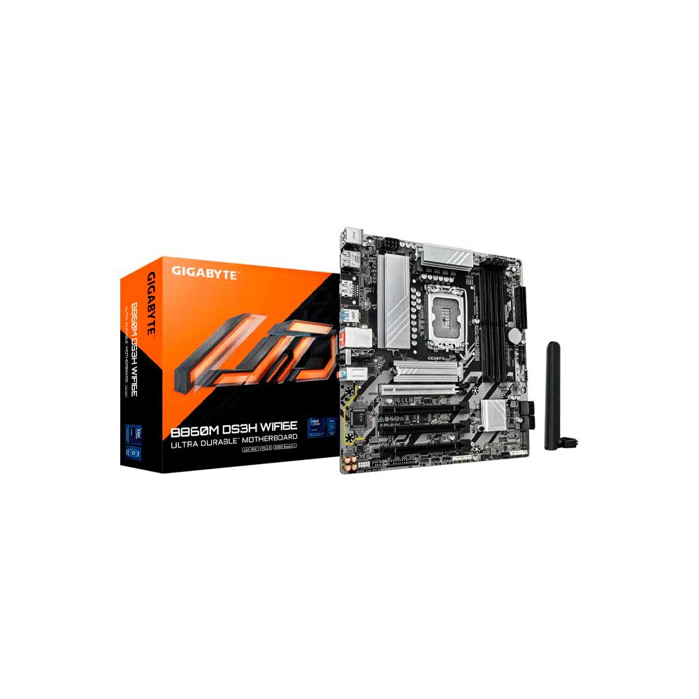 fastrax_122061_69309611ee605.jpg PLACA MADRE GIGABYTE 1851 B860M DS3H WIFI6E DDR5 S/R/HDMI/DP/2M2/USB3.2/MATX - Imagen 1