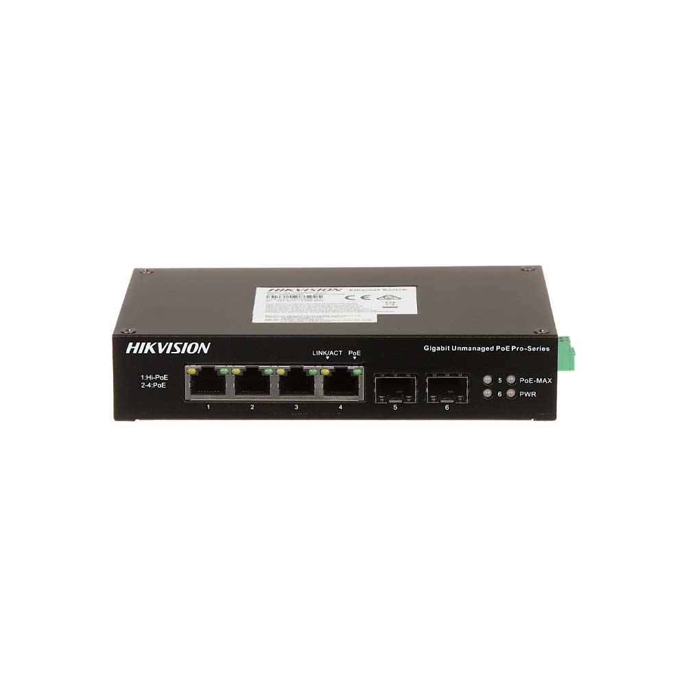 fastrax_122306_693096625e561.jpg SWITCH INDUSTRIAL DS-3T0506HP-E/HS 6P/4POE GBPS/2SFP METAL FAN FREE - Imagen 1