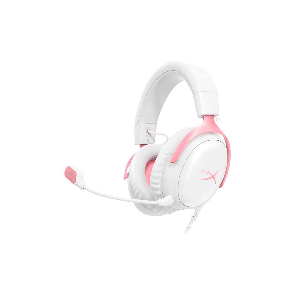 fastrax_122580_6938f6d78b07c.jpg AURICULAR CON MICROFONO GAMER HYPERX 9W1Q4AA CLOUD III GAM/MIC/USBC/USBA/3.5MM/BLAN/ROSA - Imagen 1