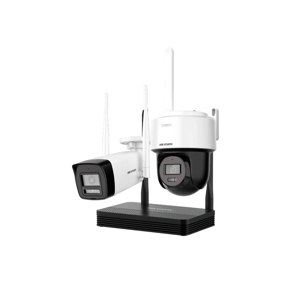 fastrax_123266_6930979906bb9.jpg CAMARAS IOT + NVR HIKVISION 4CH + 2CAM C/IR MICROFONO/PARLANTE/WIFI DS-J142I/NKS422W03H - Imagen 1