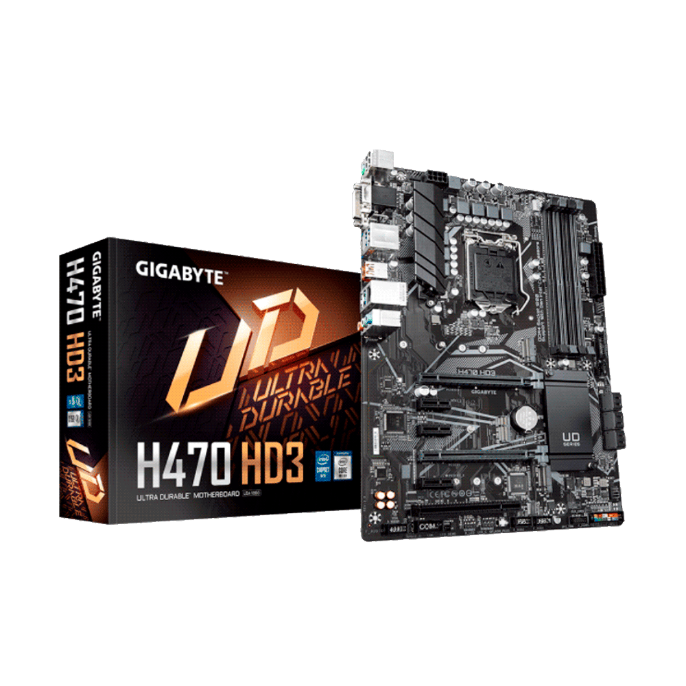 fastrax_68314_693048693f7e3.jpg PLACA MADRE GIGABYTE 1200 H470 HD3 V/S/R/HDMI/DVI/2M2/DD4/USB3.2/ATX - Imagen 1