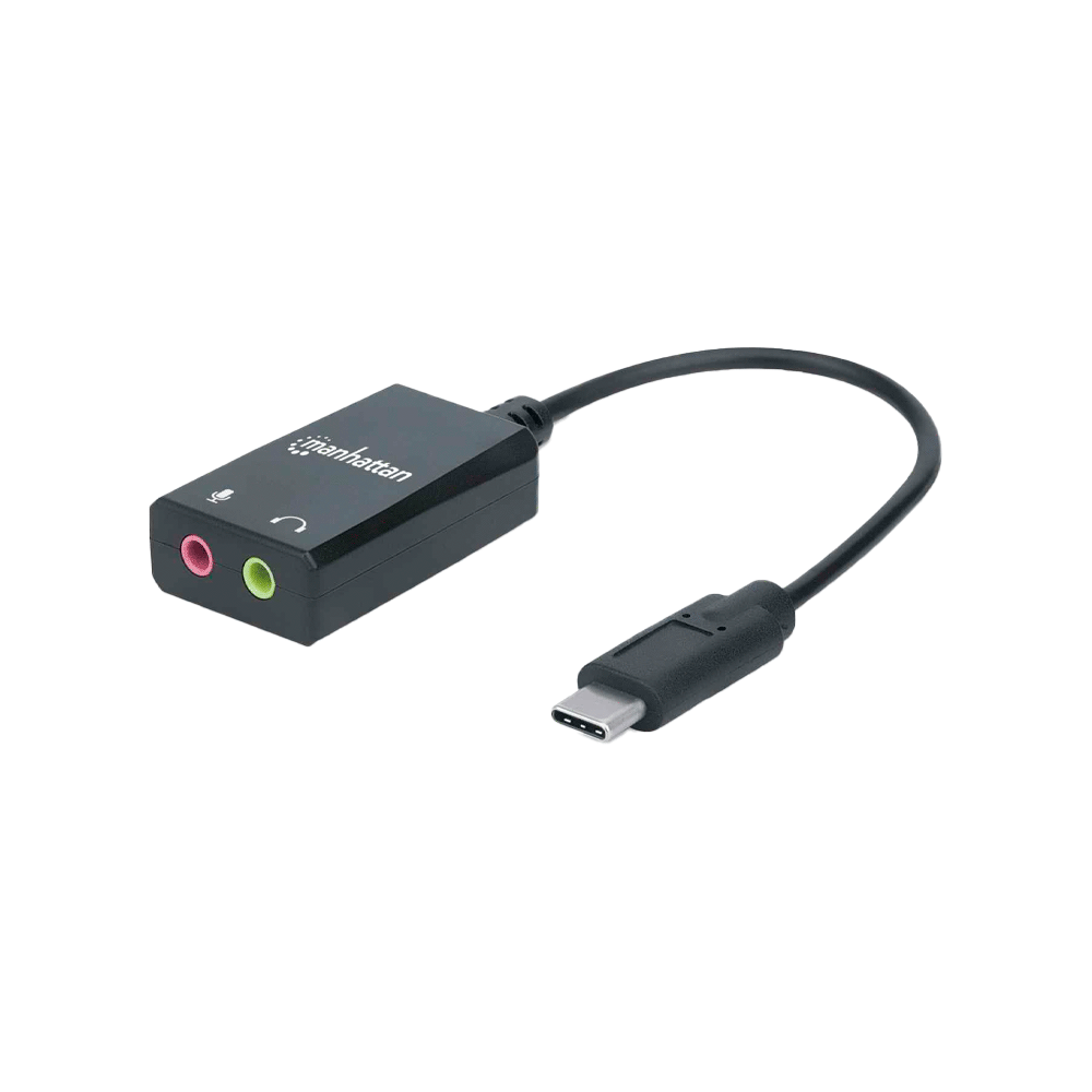 fastrax_69311_69304c35dc947.jpg ADAPTADOR DE FONE+MIC/USB-C 153317 2.1/3.5MM/NEGRO - Imagen 1