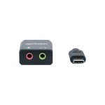 ADAPTADOR DE FONE+MIC/USB-C 153317 2.1/3.5MM/NEGRO - Imagen 3