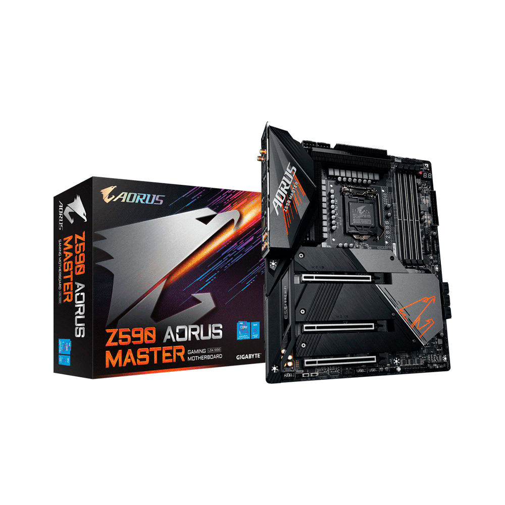 fastrax_69755_69304d7925c69.jpg PLACA MADRE GIGABYTE 1200 Z590 AORUS MASTER S/R/DP/WIFI/3M2/DDR4/USB3.2/ATX - Imagen 1