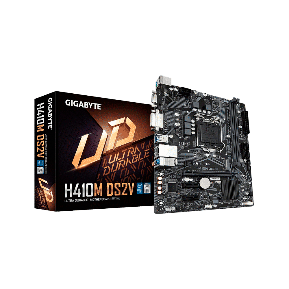 fastrax_69762_69304d82db00c.jpg PLACA MADRE GIGABYTE 1200 H410M DS2V V/S/R/DVI/DDR4/M.2/USB3.2/MATX - Imagen 1