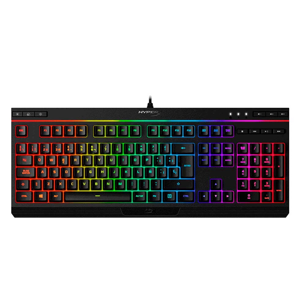 fastrax_70379_69304e88b480b.jpg TECLADO GAMER USB HYPERX HX-KB5ME2-LA ALLOY CORE RGB ESPAÑOL RGB - Imagen 1