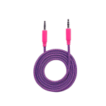 CABLE DE AUDIO 352826 ESTEREO 3.5 MM MACHO A MACHO/ AUXILIAR/ 1 MTS ROSA/LILA BOLSA - Imagen 4