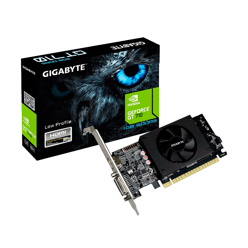 fastrax_72403_69305188343f1.jpg PLACA DE VIDEO GIGABYTE GT710 1GB GDD5 GV-N710D5-1GL LOW PROFILE REV 2.0 - Imagen 1