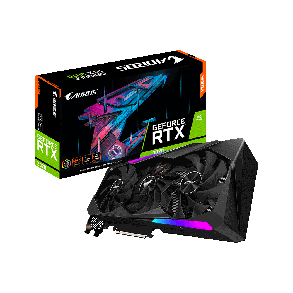 fastrax_73363_69305319cb247.jpg PLACA DE VIDEA GIGABYTE RTX3070 MASTER 8GB DDR6 GV-N3070AORUS M-8GD RGB LCD - Imagen 1