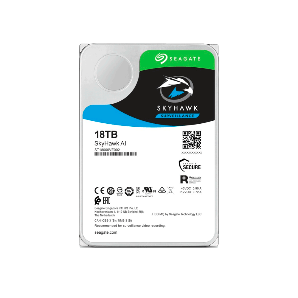 fastrax_73912_693053e2b8e38.jpg DISCO DURO SATA3 18TB SEAGATE SKYHAWK AI 7200 256MB ST18000VE002 SURVEILLANCE - Imagen 1